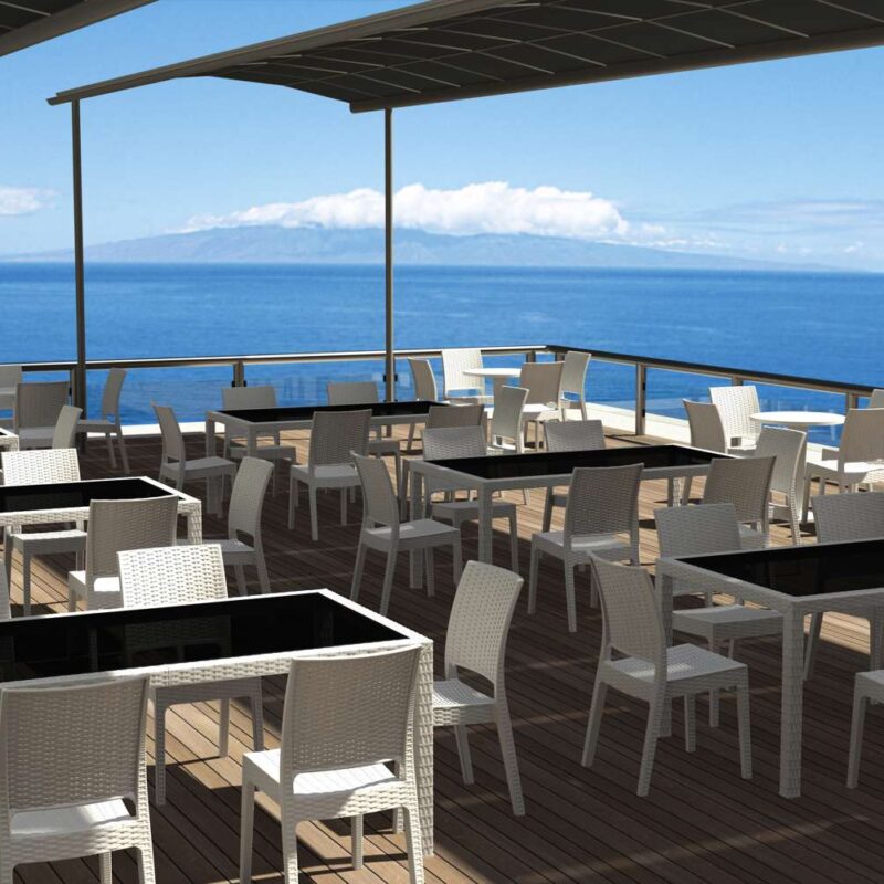 Alternative view of Siesta Tahiti 6 Seater Resin Rattan Dining Setting with Florida Chair