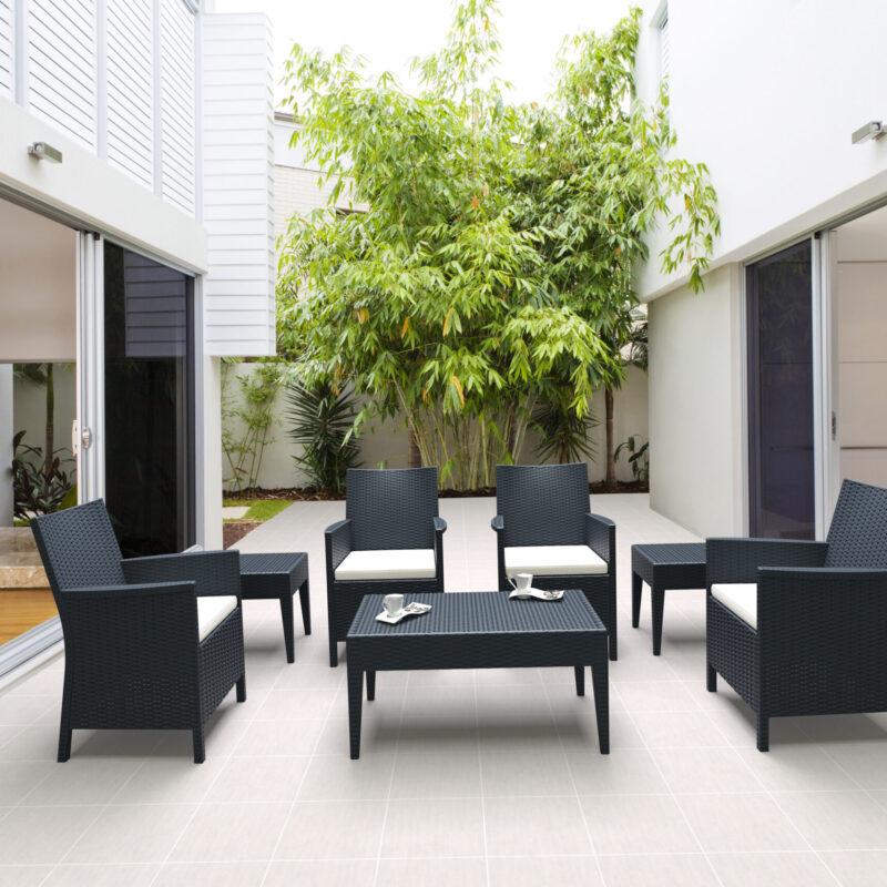 Siesta Resin Rattan Outdoor Lounge Setting with California Tub Chair