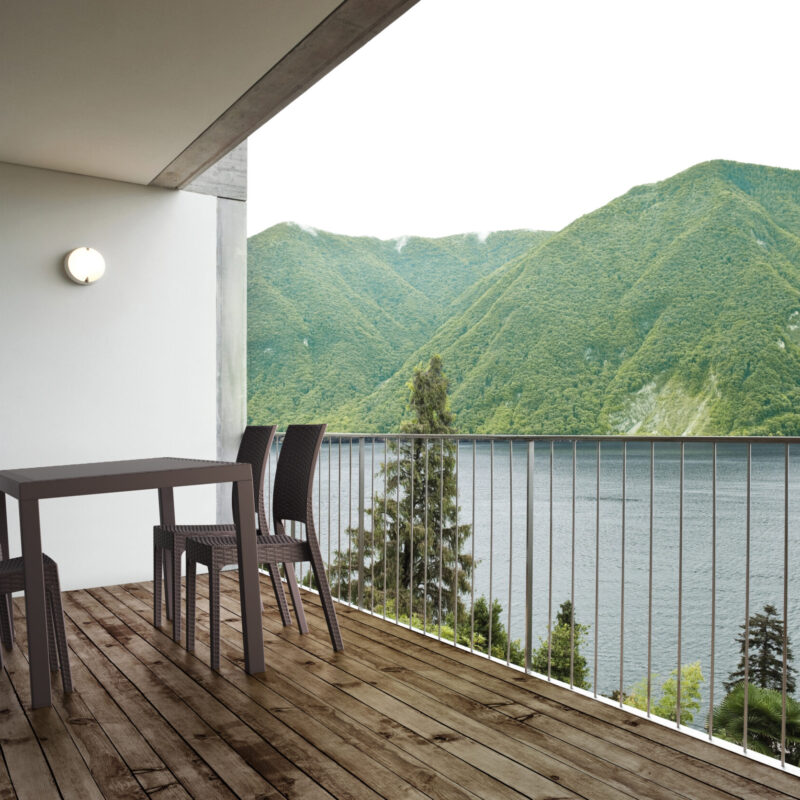 Siesta 5 Piece Resin Rattan Dining Setting with Florida Chair