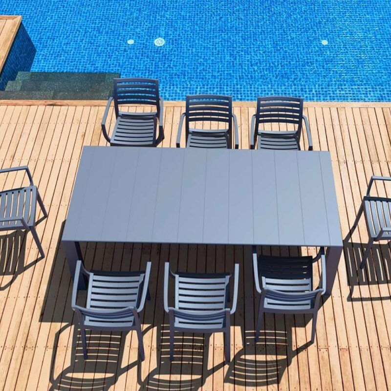 Siesta Resin 9 Piece Vegas Table Dining Setting