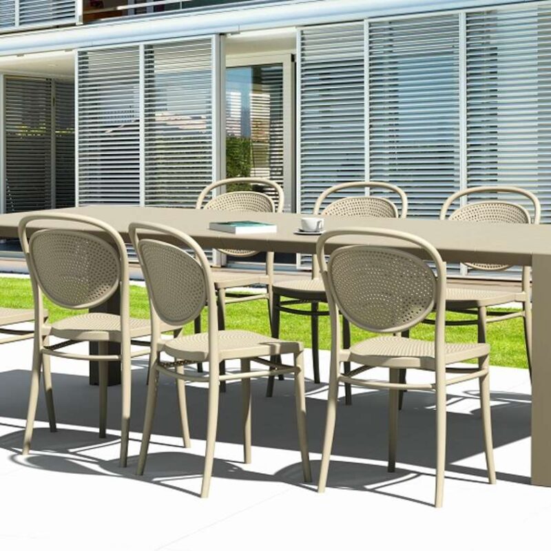 Siesta Vegas 8 Seater Dining Set with Marcel Chairs