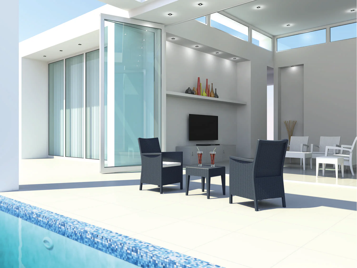 Siesta California Tub Chair with cushion Miami Side Table - Image 2