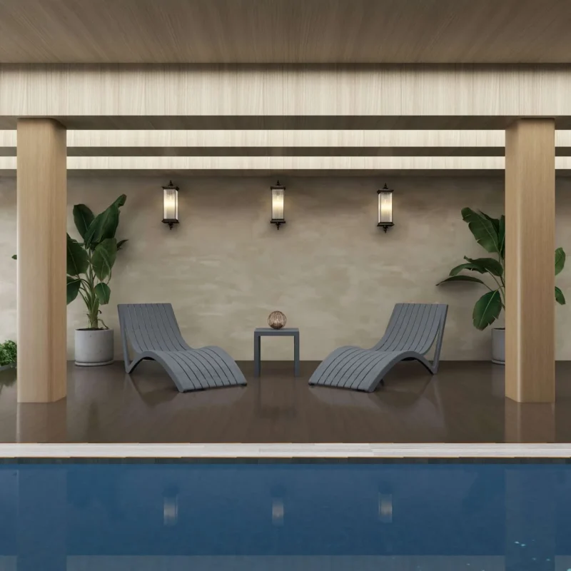 Alternative view of Siesta 3 Piece Package Slim Sunlounger and Ocean Side Table